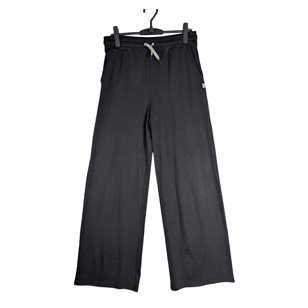 Vuori Halo Essential Wide Leg Performance Pants Black Heather Womens Size M USED